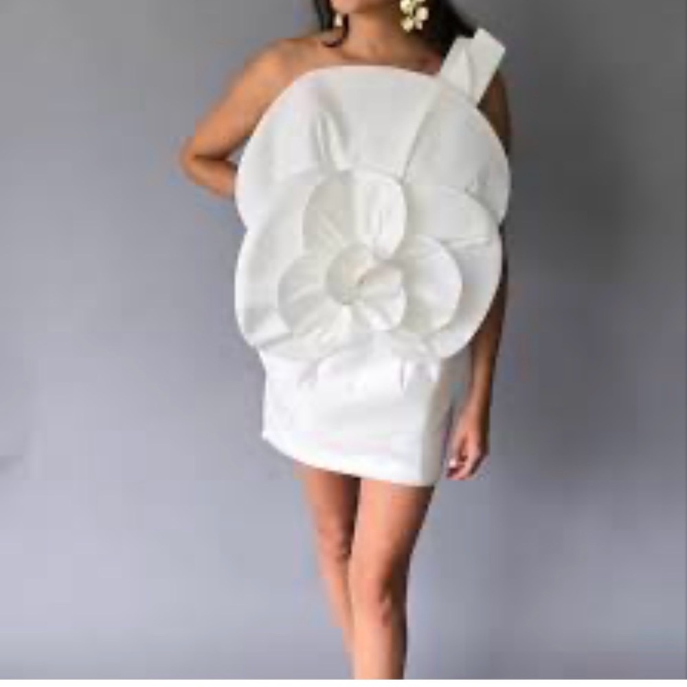 Bardot White One Shoulder Dress